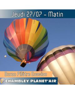 Billet de vol en montgolfière - Mondial Chambley 2023 - Vol du 27/07/2023 matin